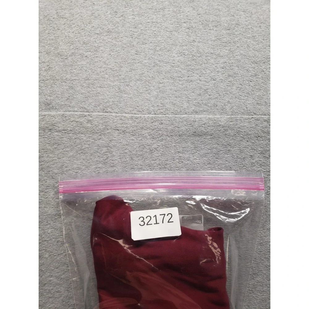 Nike Dri Fit Women Athletic‎ Leggings L Red High Waistband Pull On Logo Active